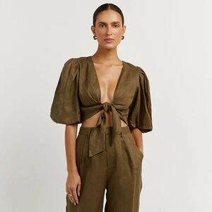 DISSH Hallie Linen Top in US size 12